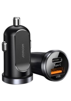 Incarcator Auto Fast Charging USB QC3.0, Type-C 30W - JoyRoom (C-A08) - Black