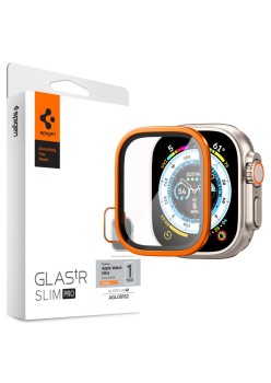 Folie pentru Apple Watch Ultra / Ultra 2 - Spigen Glas.tR Slim Pro - Orange