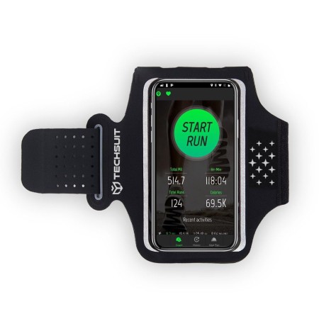 Husa de Brat pentru Telefon max 6.5" - Techsuit (TH10) - Black / Green