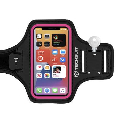 Husa de Telefon pentru Alergare, max 6.8" - Techsuit (TH20) - Pink