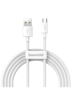 Cablui de date USB, Type-C, 2.1A, 480Mbps, 1.5m (set 2) - Baseus (TZCAMZJ-02) - White