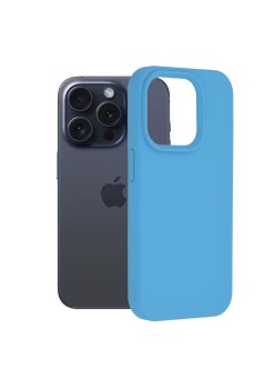 Husa pentru iPhone 15 Pro - Techsuit Soft Edge Silicone - Denim Blue