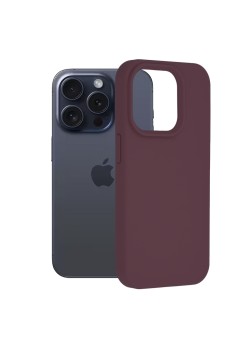 Husa pentru iPhone 15 Pro - Techsuit Soft Edge Silicone - Plum Violet