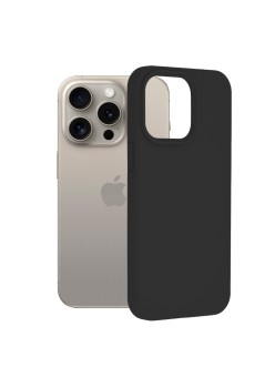 Husa pentru iPhone 15 Pro Max - Techsuit Soft Edge Silicone - Black