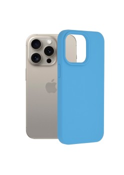 Husa pentru iPhone 15 Pro Max - Techsuit Soft Edge Silicone - Denim Blue