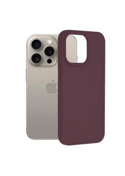 Husa pentru iPhone 15 Pro Max - Techsuit Soft Edge Silicone - Plum Violet