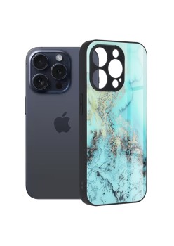 Husa pentru iPhone 15 Pro - Techsuit Glaze Series - Blue Ocean