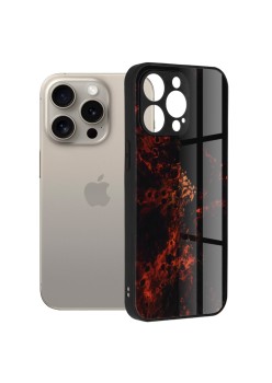 Husa pentru iPhone 15 Pro Max - Techsuit Glaze Series - Red Nebula