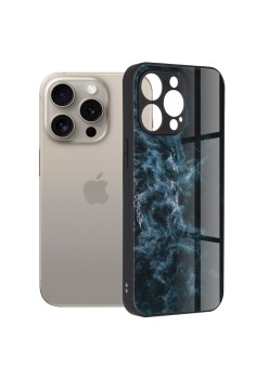 Husa pentru iPhone 15 Pro Max - Techsuit Glaze Series - Blue Nebula