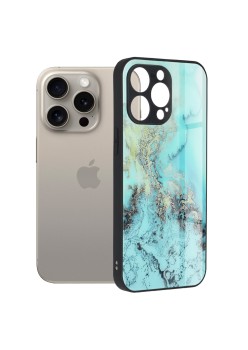 Husa pentru iPhone 15 Pro Max - Techsuit Glaze Series - Blue Ocean