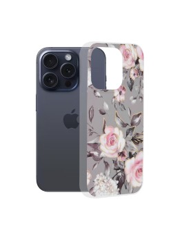 Husa pentru iPhone 15 Pro - Techsuit Marble Series - Bloom of Ruth Gray