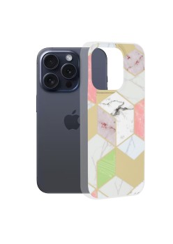 Husa pentru iPhone 15 Pro - Techsuit Marble Series - Purple Hex
