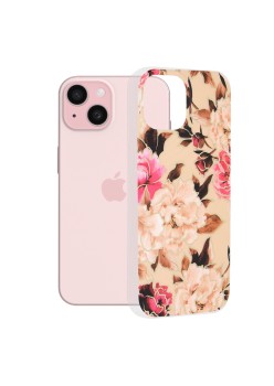 Husa pentru iPhone 15 - Techsuit Marble Series - Mary Berry Nude
