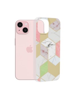 Husa pentru iPhone 15 - Techsuit Marble Series - Purple Hex