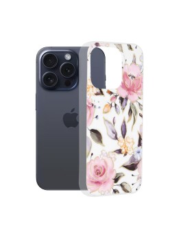 Husa pentru iPhone 15 Pro - Techsuit Marble Series - Chloe White