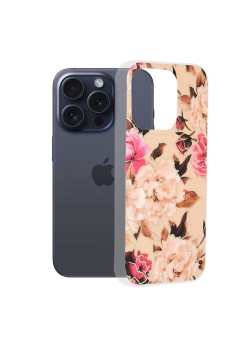 Husa pentru iPhone 15 Pro - Techsuit Marble Series - Mary Berry Nude