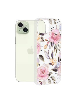 Husa pentru iPhone 15 Plus - Techsuit Marble Series - Chloe White
