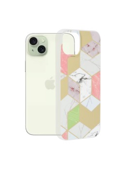 Husa pentru iPhone 15 Plus - Techsuit Marble Series - Purple Hex