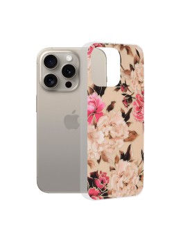 Husa pentru iPhone 15 Pro Max - Techsuit Marble Series - Mary Berry Nude