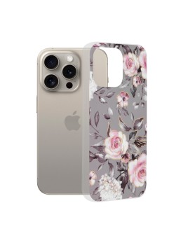 Husa pentru iPhone 15 Pro Max - Techsuit Marble Series - Bloom of Ruth Gray