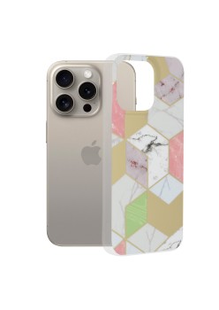 Husa pentru iPhone 15 Pro Max - Techsuit Marble Series - Purple Hex