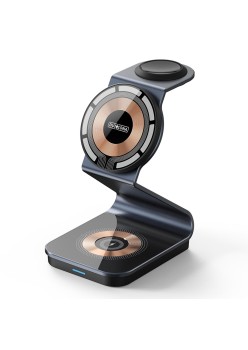 Statie de Incarcare pentru Telefon, Apple Watch, AirPods, 15W - Duzzona (W15) - Transparent