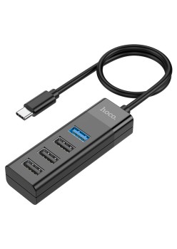 Hub 4 in 1 Type-C la 4 x USB - Hoco (HB25) - Black