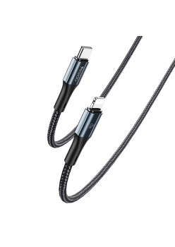 Cablu de Date Type-C la Lightning, 3A, 20W, 480Mbps, 1.2m - Yesido (CA95) - Black