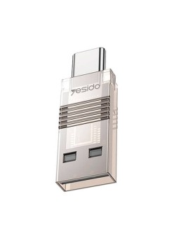 Cititor de Carduri TF, USB, Type-C, 480Mbps - Yesido (GS21) - Transparent