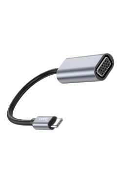 Adaptor cu cablu Type-C la VGA - Hoco UA21 - Metal Grey