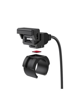 Incarcator Motocicleta pentru Telefon USB, 1.5m - Hoco (Z45) - Black