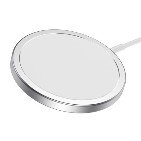 Hoco - Wireless Charger Original Series (CW30 Pro) - Fast Charging, for iPhone and TWS Headsets, 3A, 15W - Silver