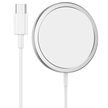Hoco - Wireless Charger Original Series (CW30 Pro) - Fast Charging, for iPhone and TWS Headsets, 3A, 15W - Silver