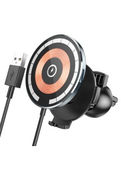 Suport Auto cu Incarcare Fara Fir, 15W - Hoco Discovery Edition (CW42) - Black