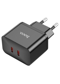 Incarcator Priza 2x Type-C, 35W - Hoco Triumph (N29) - Black
