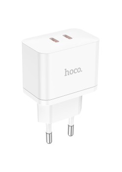 Incarcator Priza 2x Type-C, 35W - Hoco Triumph (N29) - White