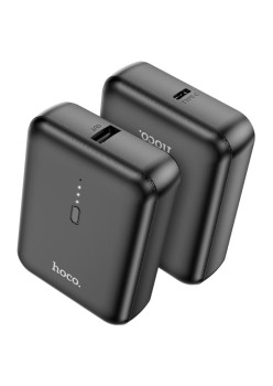 Baterie Externa USB cu Lumini LED 2A, 5000mAh - Hoco (J96) - Black