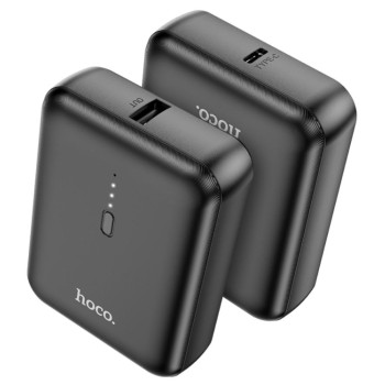 Baterie Externa USB cu Lumini LED 2A, 5000mAh - Hoco (J96) - Black