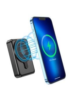 Baterie Externa pentru Telefon, iWatch si Casti, cu Incarcare Wireless - Hoco Expressar (Q11) - Black