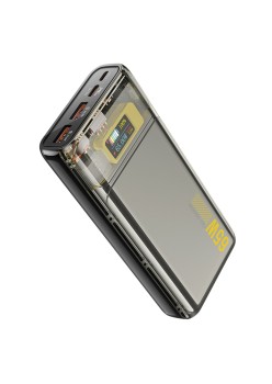 Baterie Externa 2xUSB, Type-C, Micro-USB, Fast Charge 65W, 3A, 20000mAh - Hoco Discovery Edition (Q13) - Black