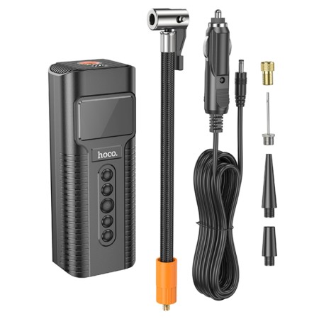 Compresor Auto 2.5bar, Priza 12V - Hoco Car Air Pump (PH55) - Black