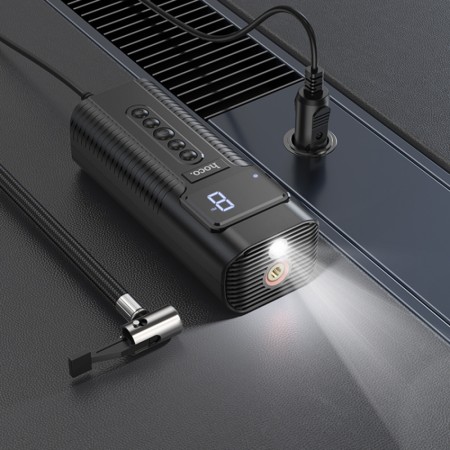 Compresor Auto 2.5bar, Priza 12V - Hoco Car Air Pump (PH55) - Black