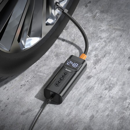 Compresor Auto 2.5bar, Priza 12V - Hoco Car Air Pump (PH55) - Black