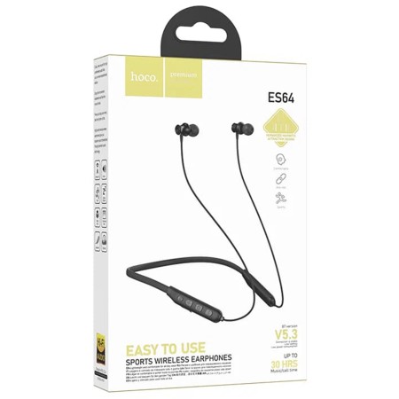 Casti cu Fir pentru Sport - Hoco (ES64) - Black