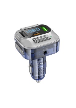 Incarcator Auto cu Modulator FM PD30W + USB QC3.0 - Hoco (E75) - Dark Blue