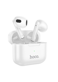 Casti Fara Fir, TWS, Bluetooth 5.3, 300mAh, Activare Siri - Hoco Intelligent (EW30) - White