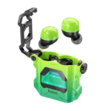 Casti Gaming Bluetooth TWS cu Microfon - Hoco (EW33) - Fluorescent Green