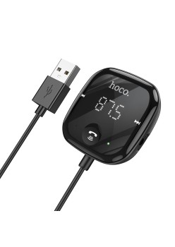 Transmitator FM Bluetooth, Card TF, Jack - Hoco Unity (E65) - Black