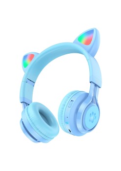 Casti pentru Copii, Ajustabile - Hoco Cat Ear (W39) - Blue
