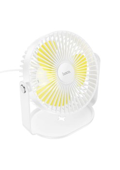 Ventilator Mic pentru Birou cu Lumina LED - Hoco (F14) - White